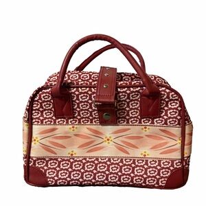 Temptations Old World insulated thermal carry bag lunch tote cranberry design